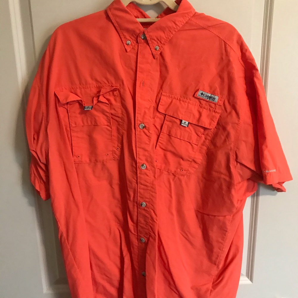 Columbia pfg short sleeve button down XL